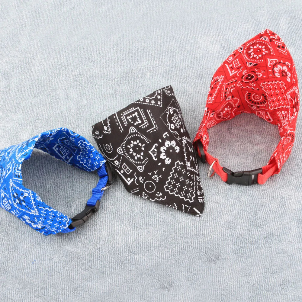 Dog Collar Bandana Scarf Collar Adjustable Dog Bandanas Collar Puppy Cat Neckerchief Pet Accessories for Small Medium Large Dogs
