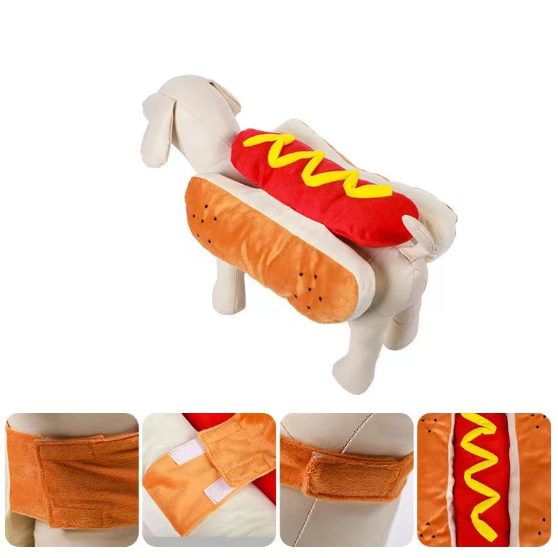 Hot Dog Shaped Halloween Dog Costume