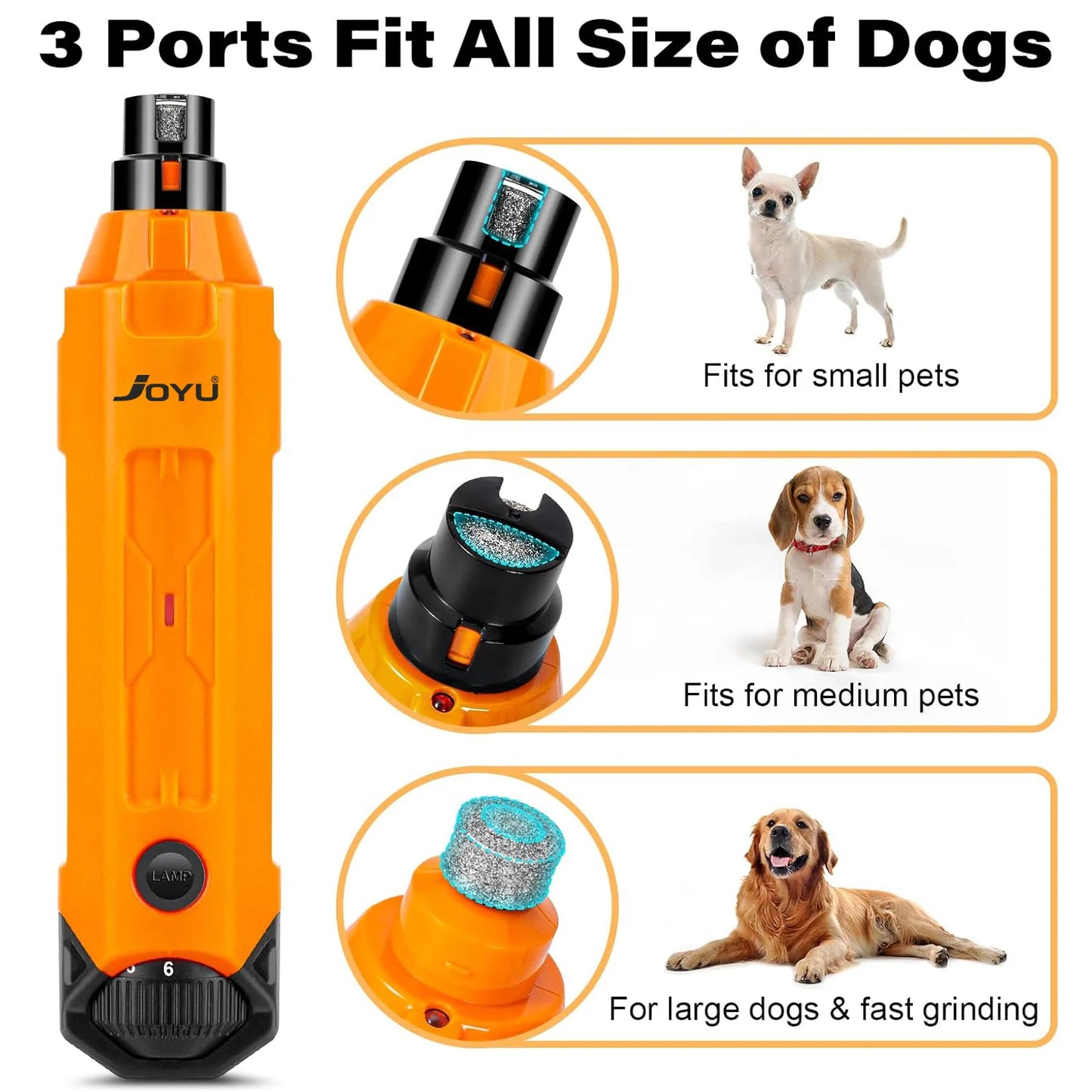 6-Speed Rechargeable Dog Nail Grinder