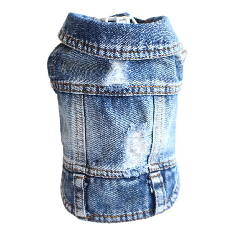 Cool Denim Dog Jacket for Small & Medium Dogs