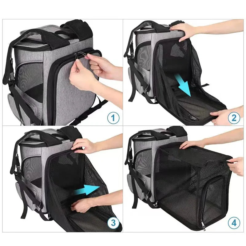 Foldable Breathable Pet Carrier Backpack