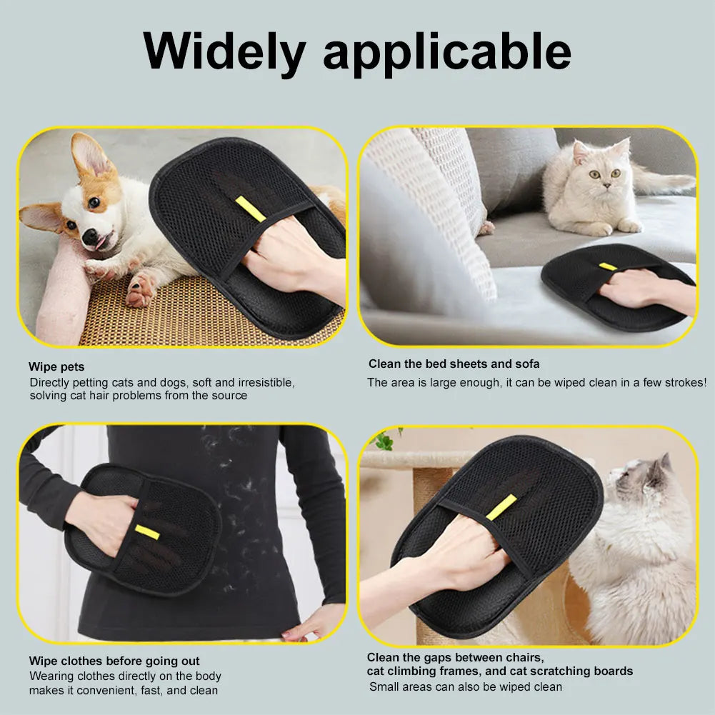 Pet Deshedding Grooming Gloves