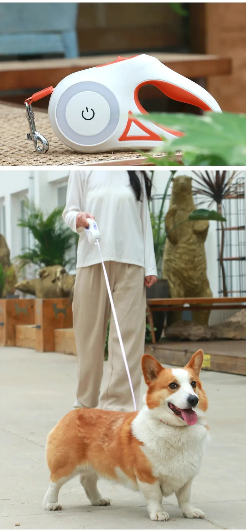 LED Retractable Dog Leash