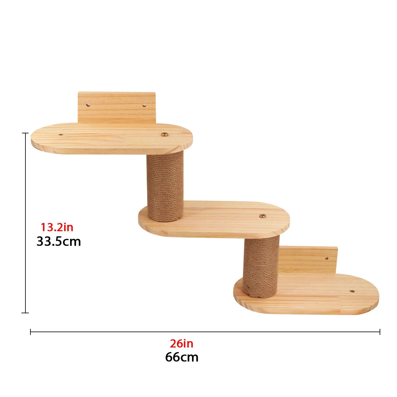 Wall-Mounted Cat Climbing Shelves with Hammock & Scratching Post