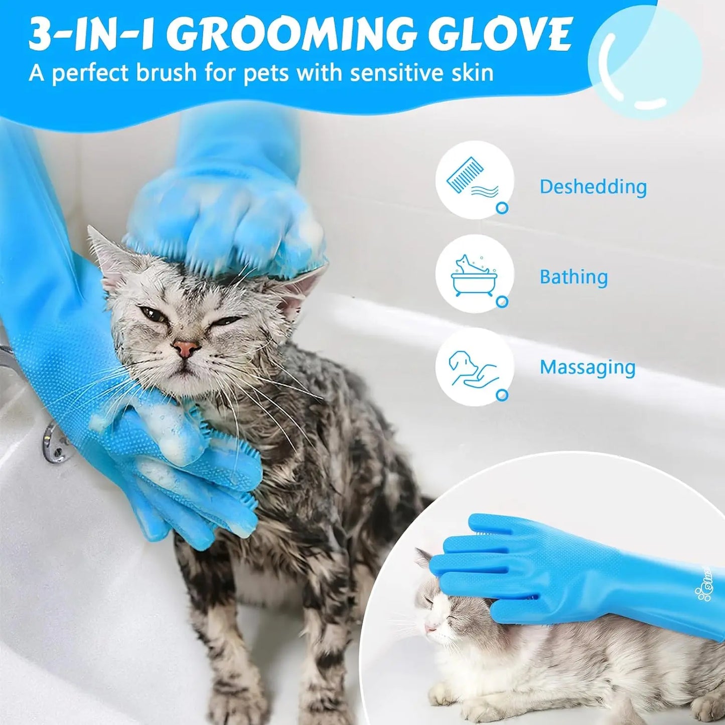 Pet Grooming & Hair Removal Gloves