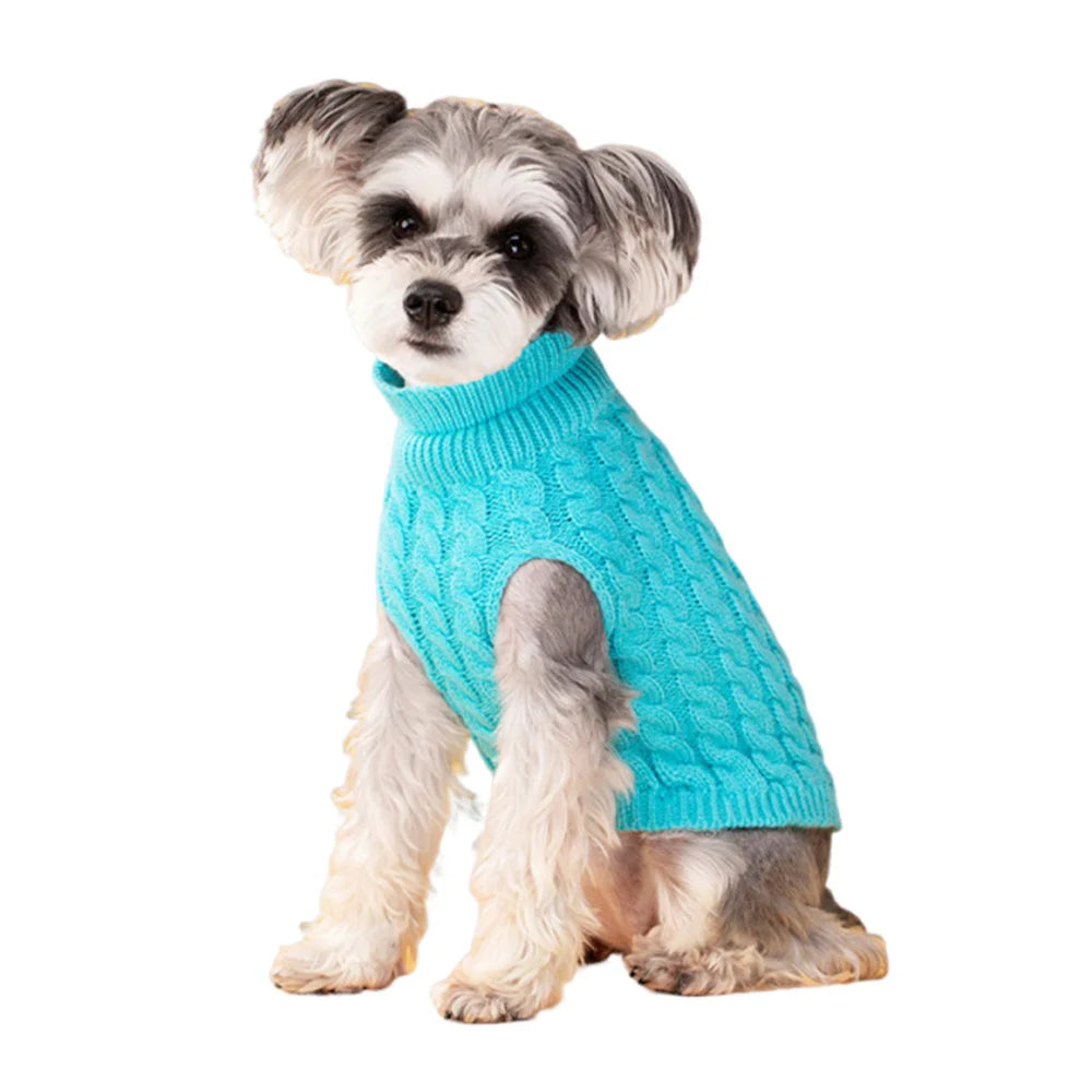 Classic Solid Knit Dog Sweater