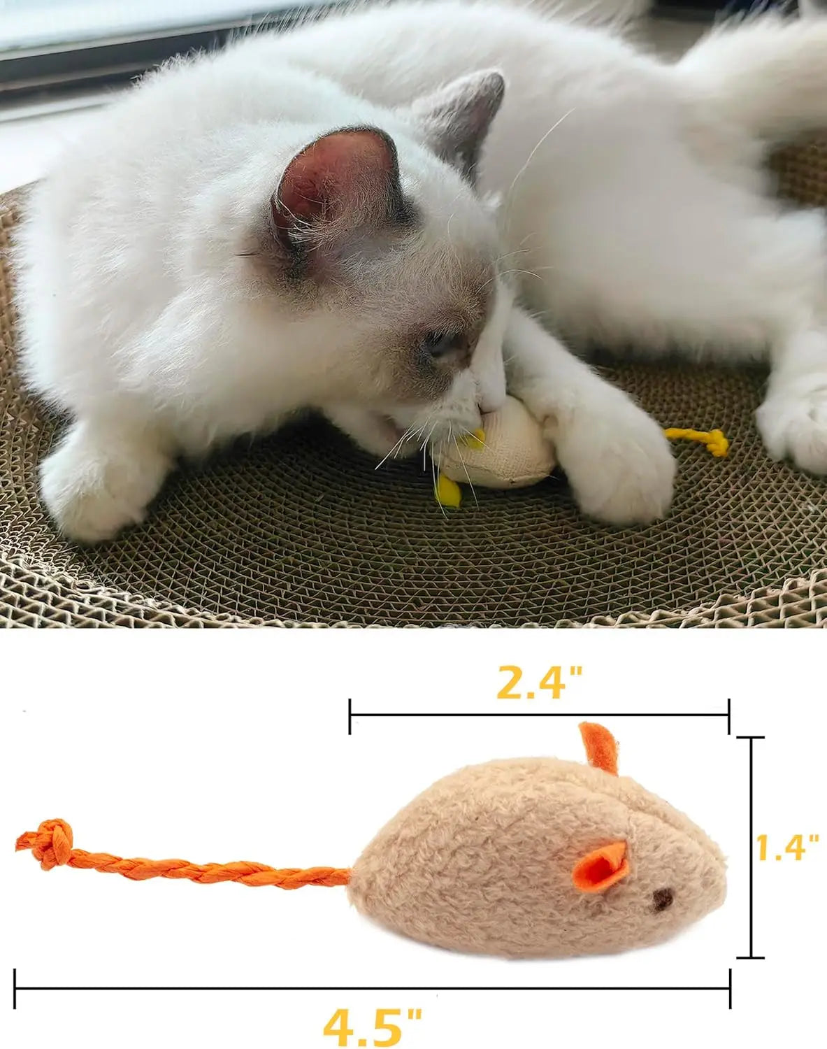 Catnip Faux Fur Mouse Toys – 3/200pcs