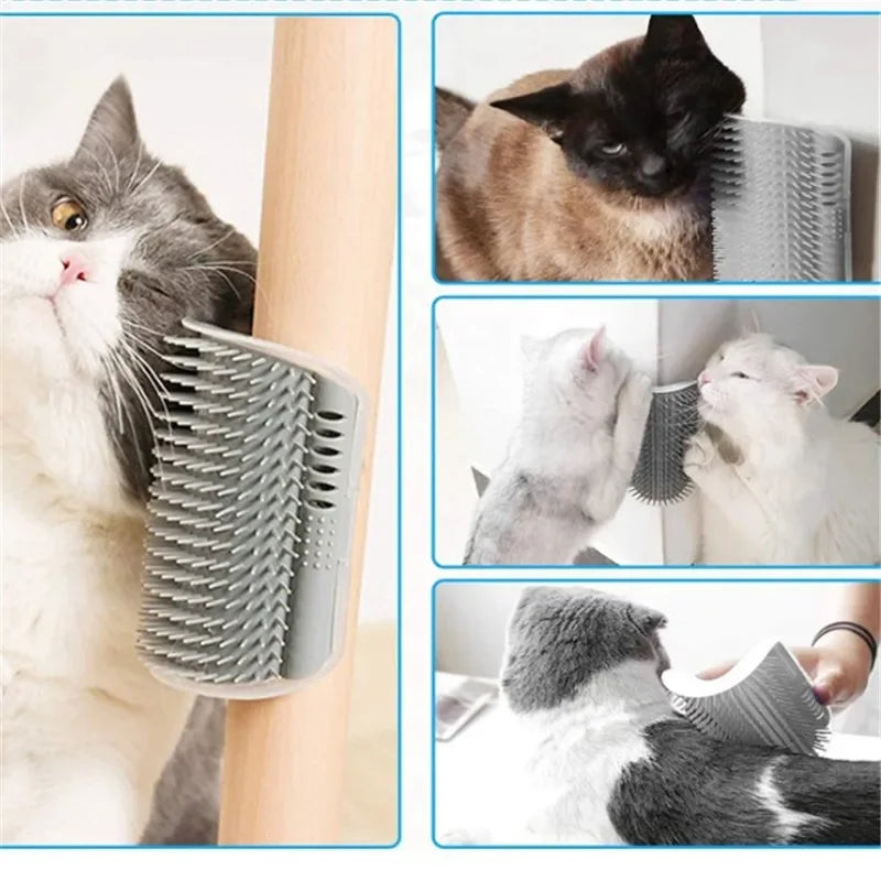 Cat Corner Grooming Brush with Catnip