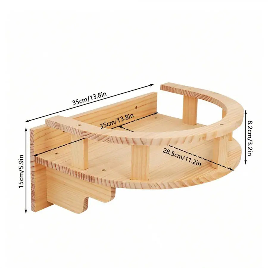 Wall-Mounted Cat Climbing Shelves with Hammock & Scratching Post