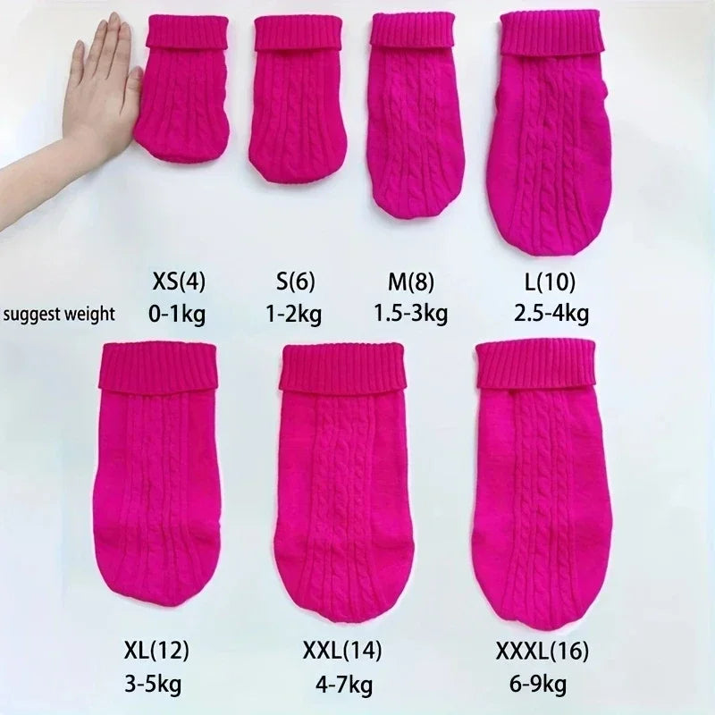 Knitted Winter Dog Sweater