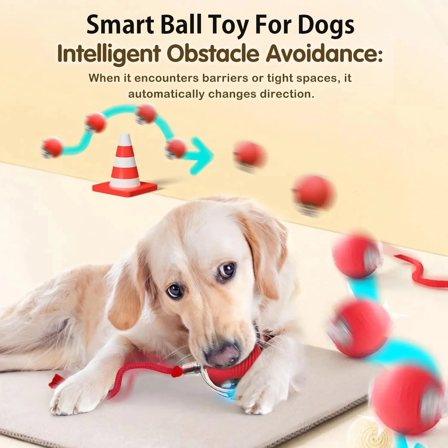 Automatic Rolling Interactive Dog Ball