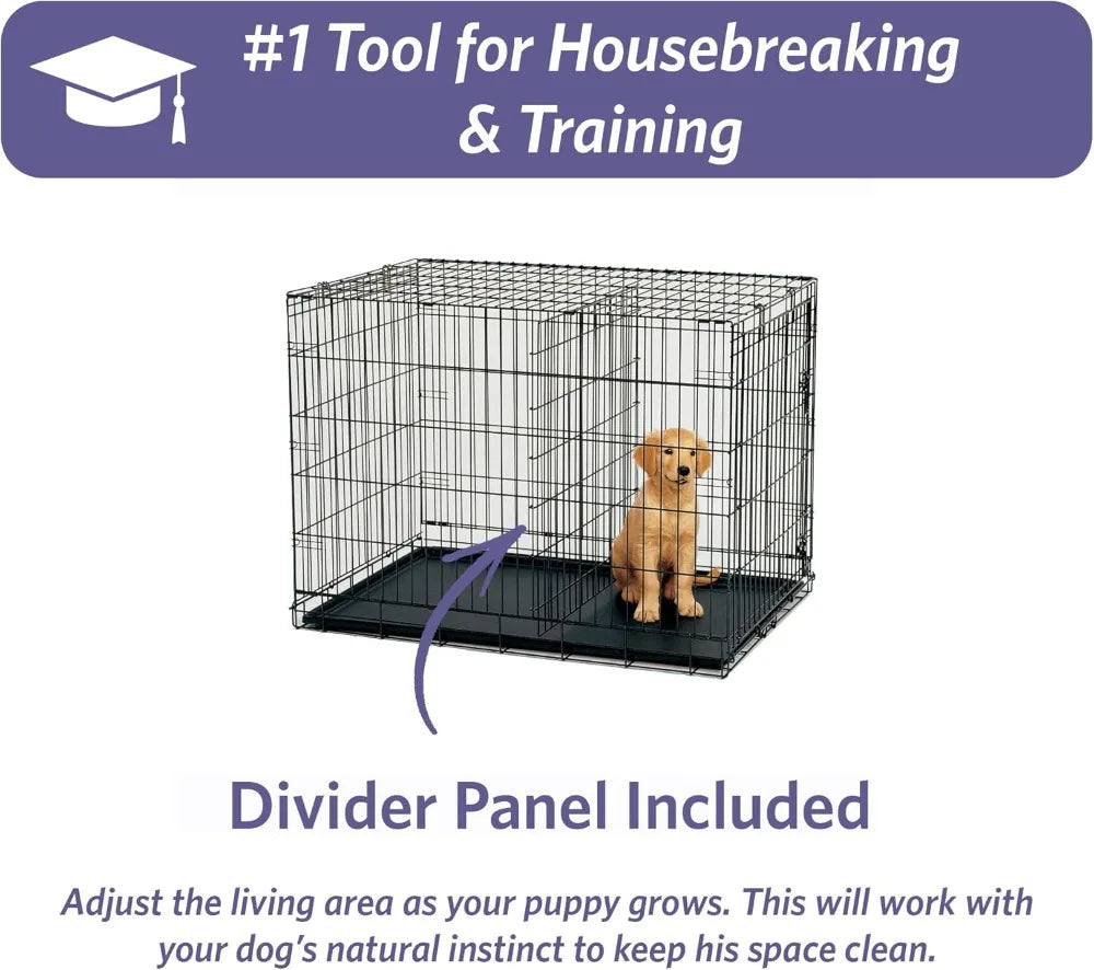 Dog Crate with Divider Panel