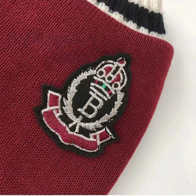 V-Neck Knit Dog Sweater