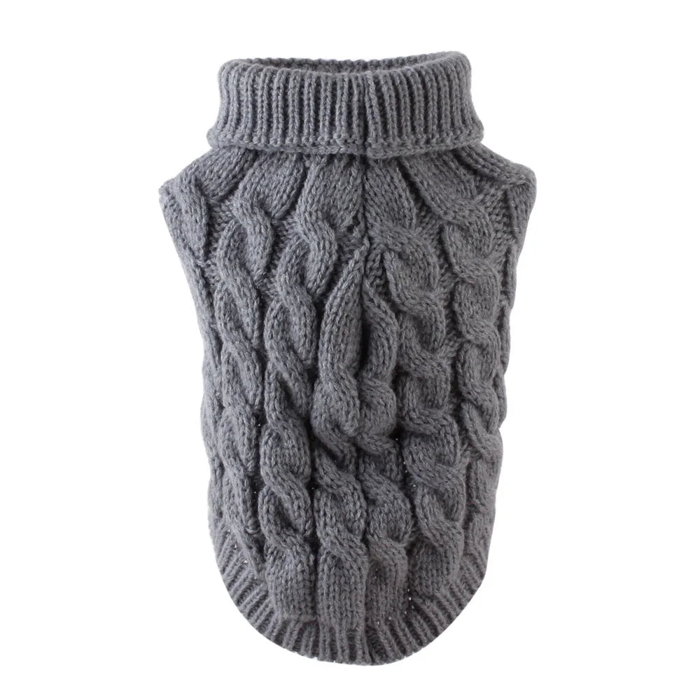 Classic Solid Knit Dog Sweater