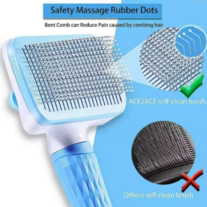 Self-Cleaning Pet Hair Removal Comb