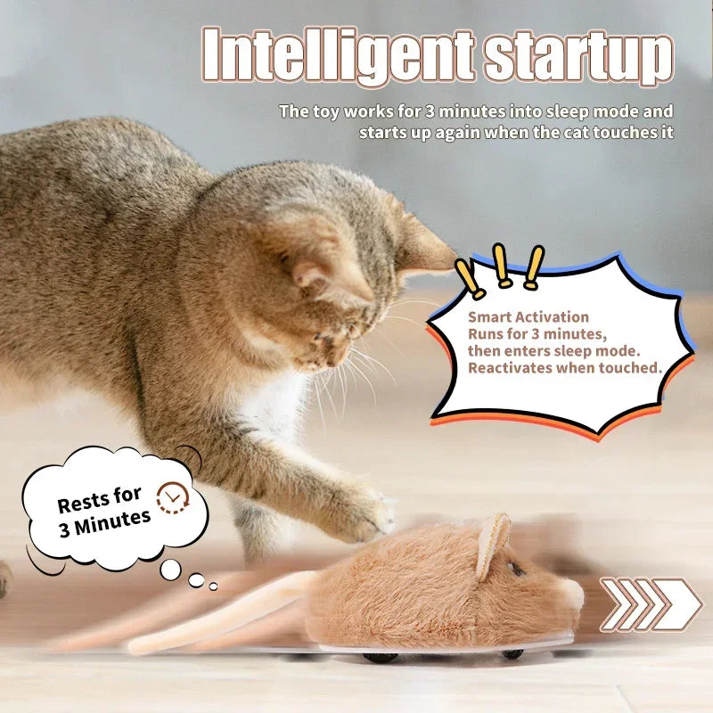 Electric Interactive Plush Mouse Cat Toy