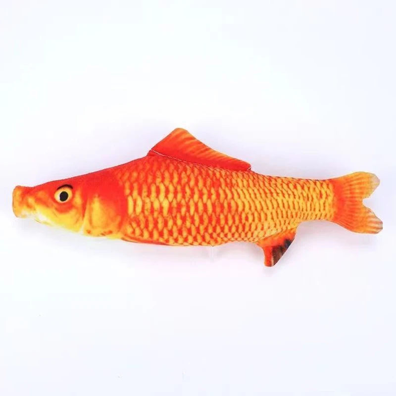 Interactive Fish Cat Toy Pillow