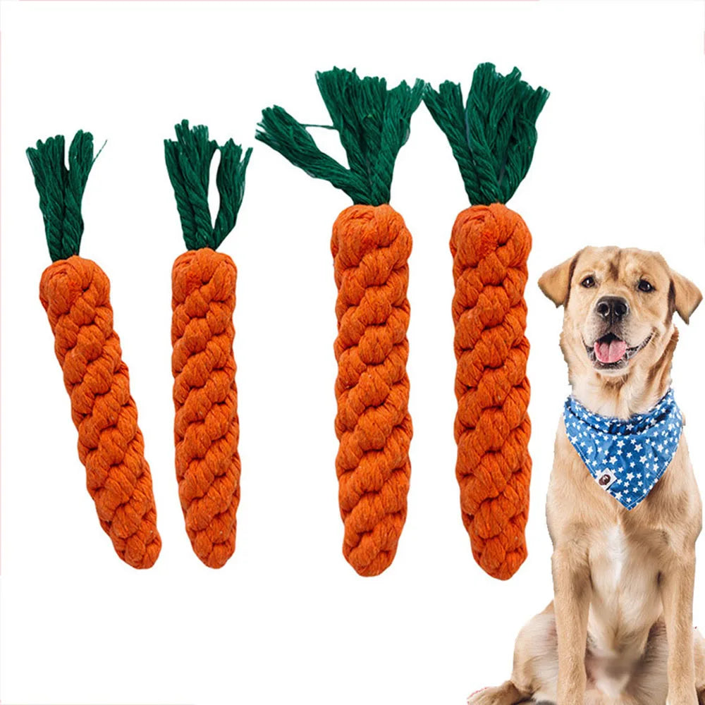 Carrot Dog Bite Rope Toy
