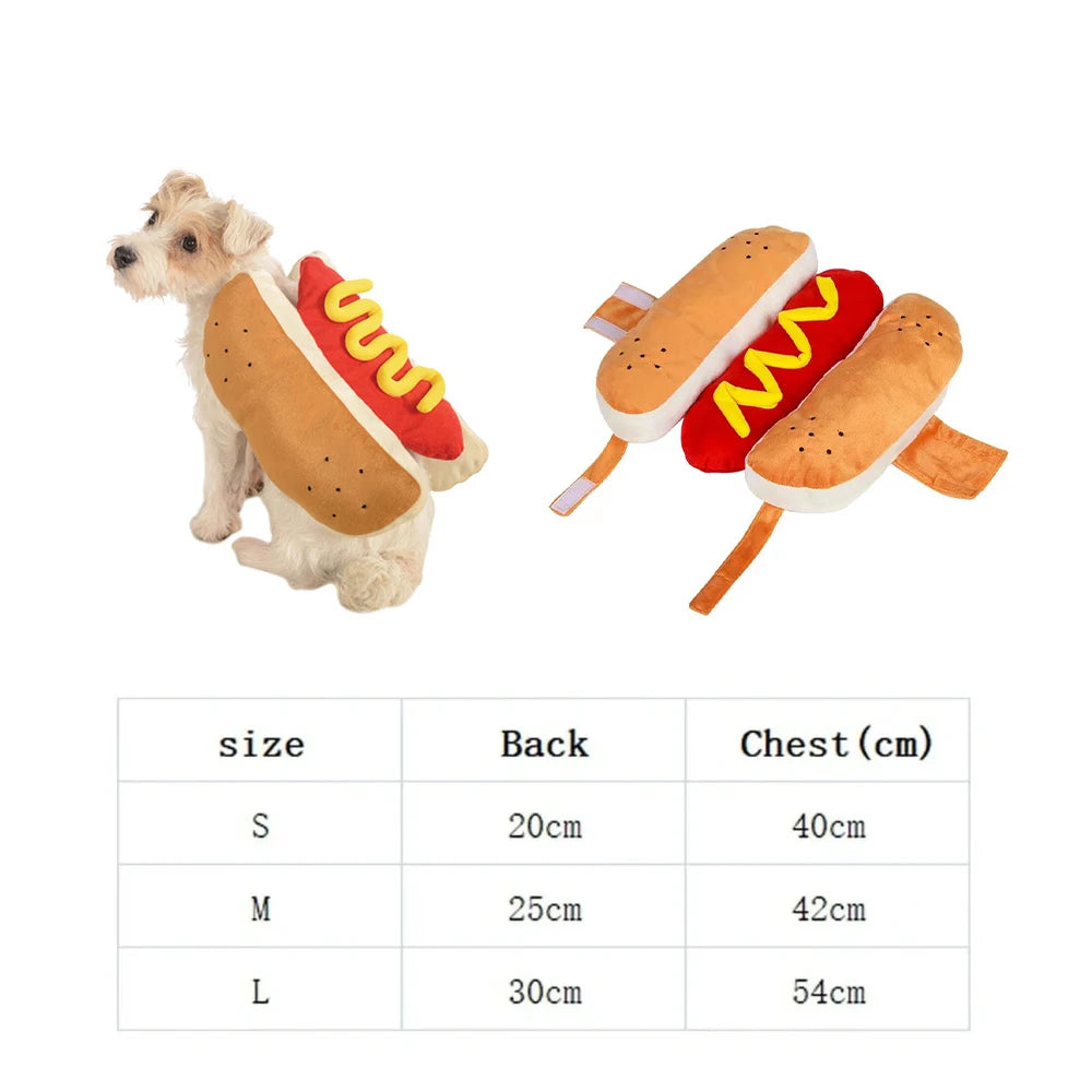 Hot Dog Shaped Halloween Dog Costume