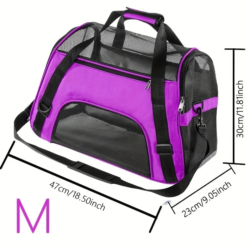 Portable Mesh Pet Carrier Bag
