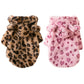Warm Fleece Leopard Dog Hoodie