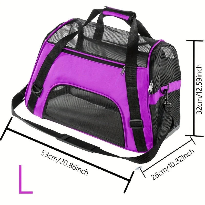 Portable Mesh Pet Carrier Bag