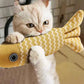 Interactive Fish Cat Toy Pillow