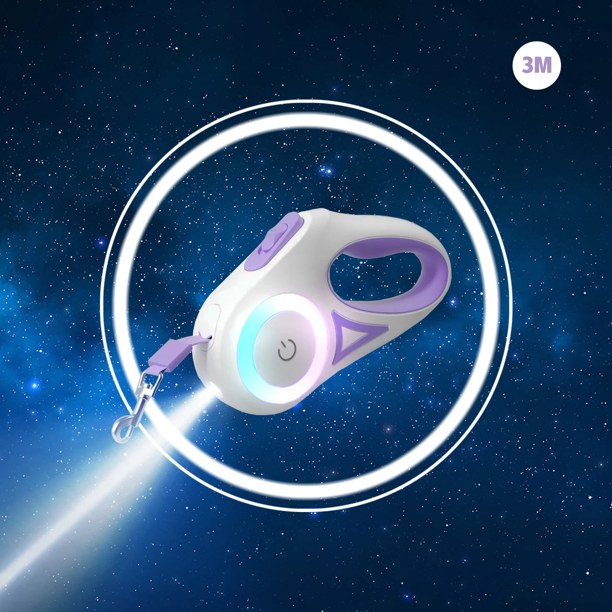 LED Retractable Dog Leash