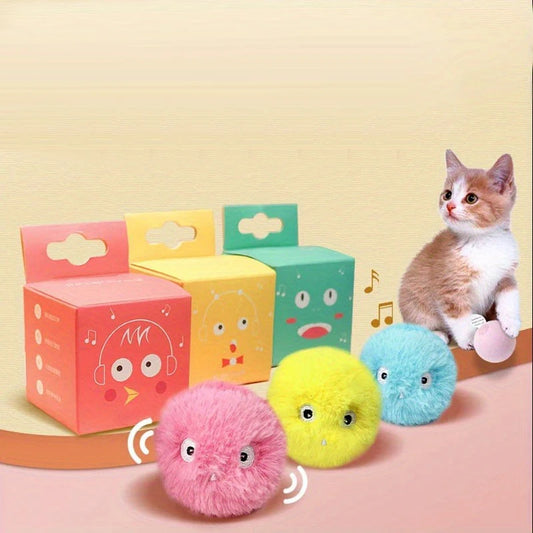 Interactive Plush Squeak Ball Pet Toy