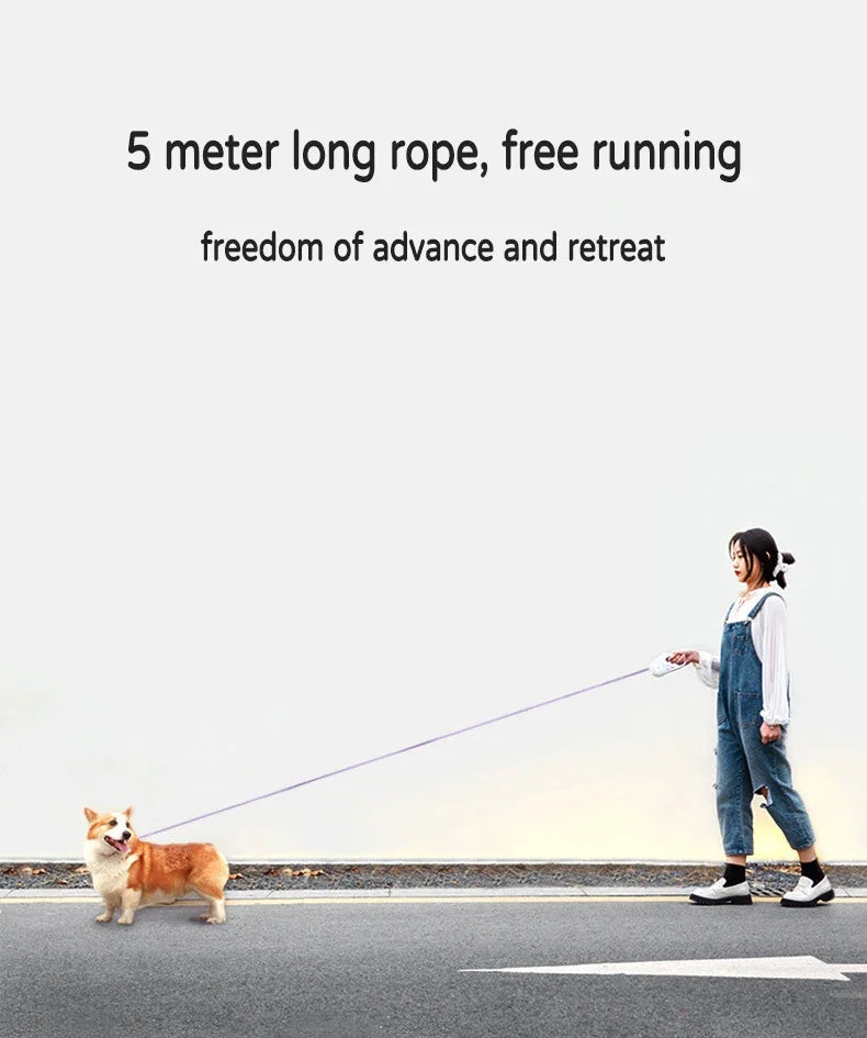 LED Retractable Dog Leash