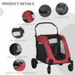 Universal Pet Stroller – Foldable with Storage (Red)