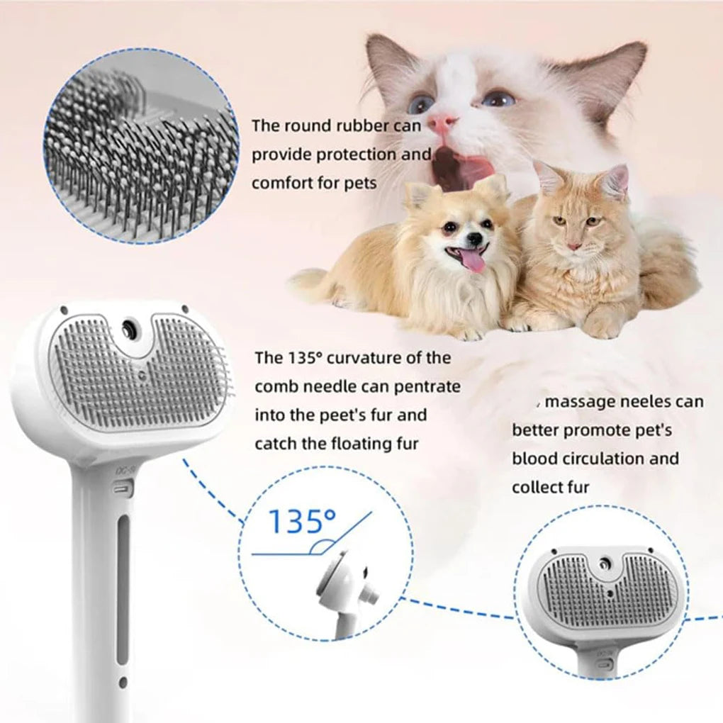 Luxury Steam Grooming Brush for Dogs