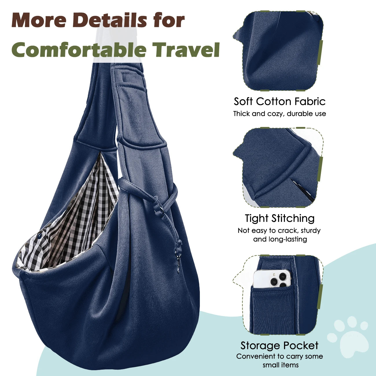 Pawaboo Small Dog Sling Carrier