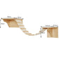 Wall-Mounted Cat Climbing Shelves with Hammock & Scratching Post