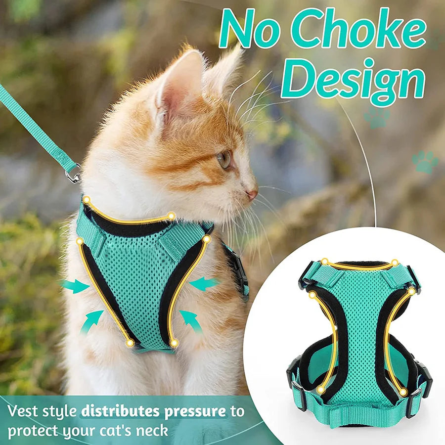 Adjustable Cat Harness & Leash