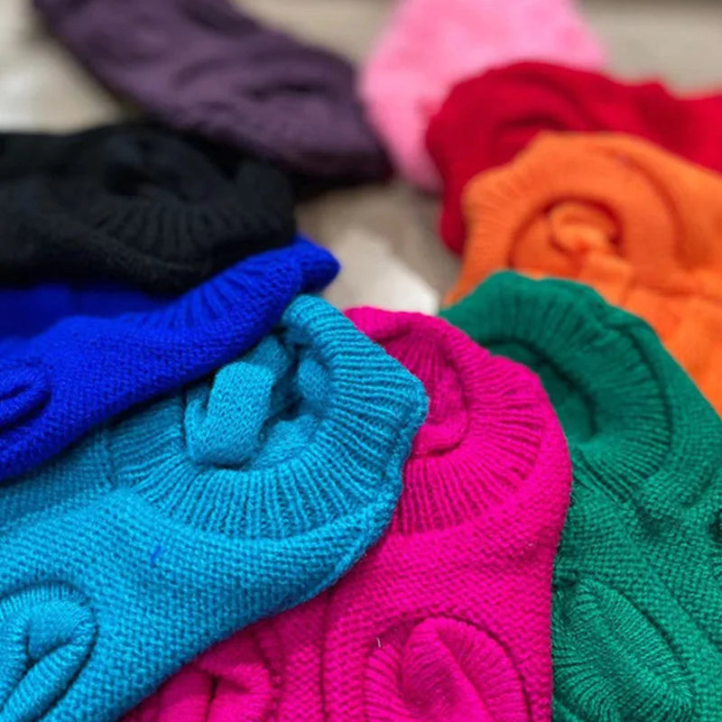 Knitted Winter Dog Sweater