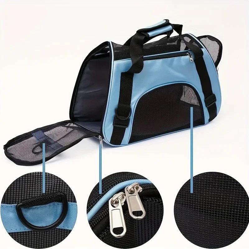 Portable Mesh Pet Carrier Bag