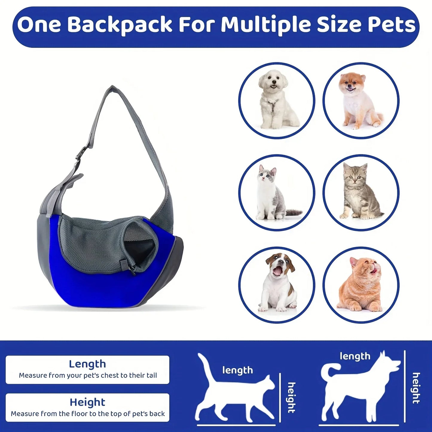Dog Sling Carrier Backpack