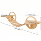 Wall-Mounted Cat Climbing Shelves with Hammock & Scratching Post