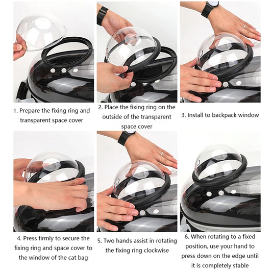 Transparent Space Capsule Pet Backpack