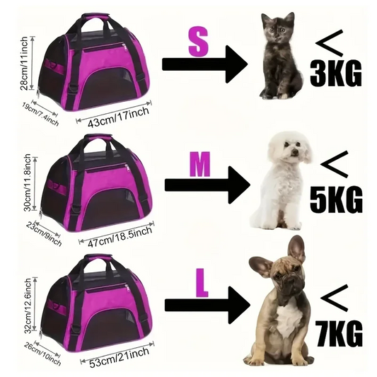 Portable Mesh Pet Carrier Bag
