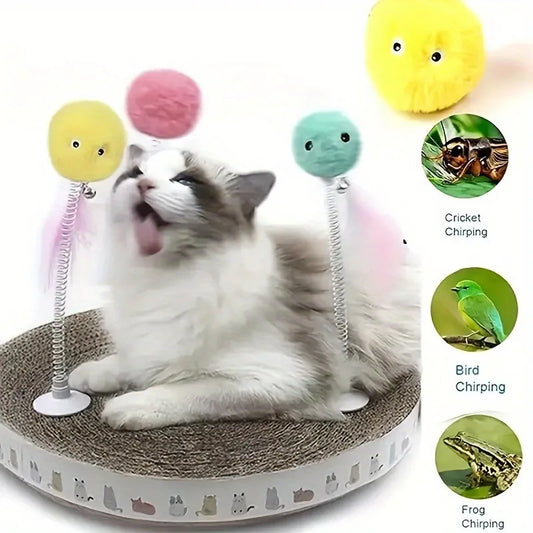 Interactive Plush Squeak Ball Pet Toy