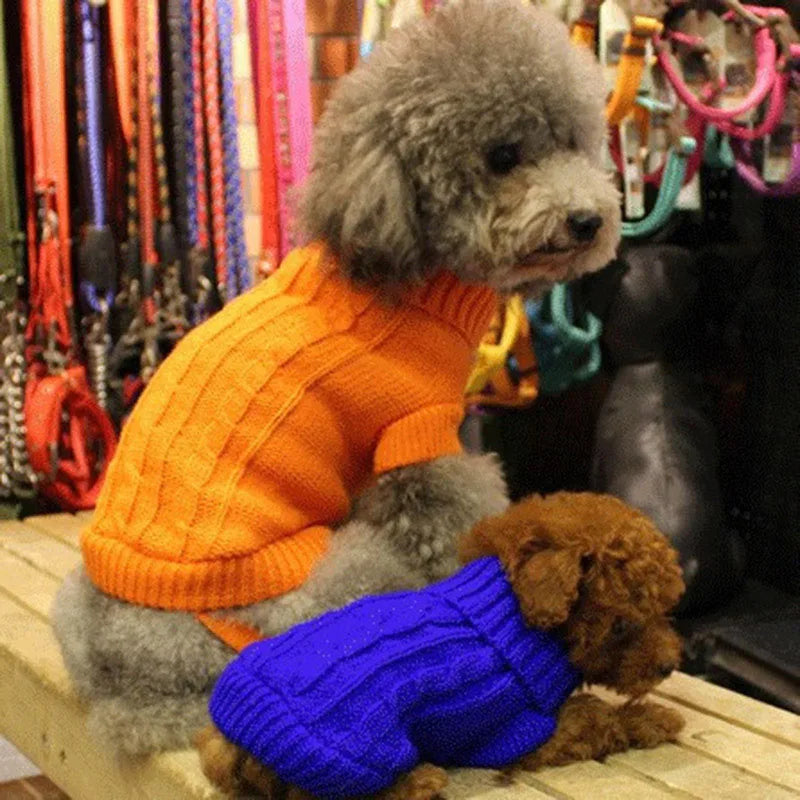 Knitted Winter Dog Sweater