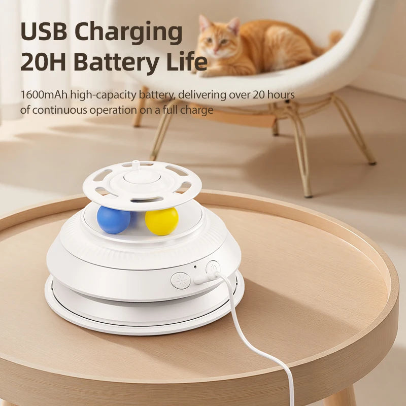 ROJECO Interactive Cat Toy with Feather & Butterfly