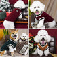 V-Neck Knit Dog Sweater
