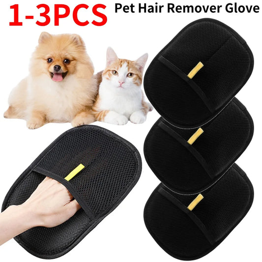 Pet Deshedding Grooming Gloves