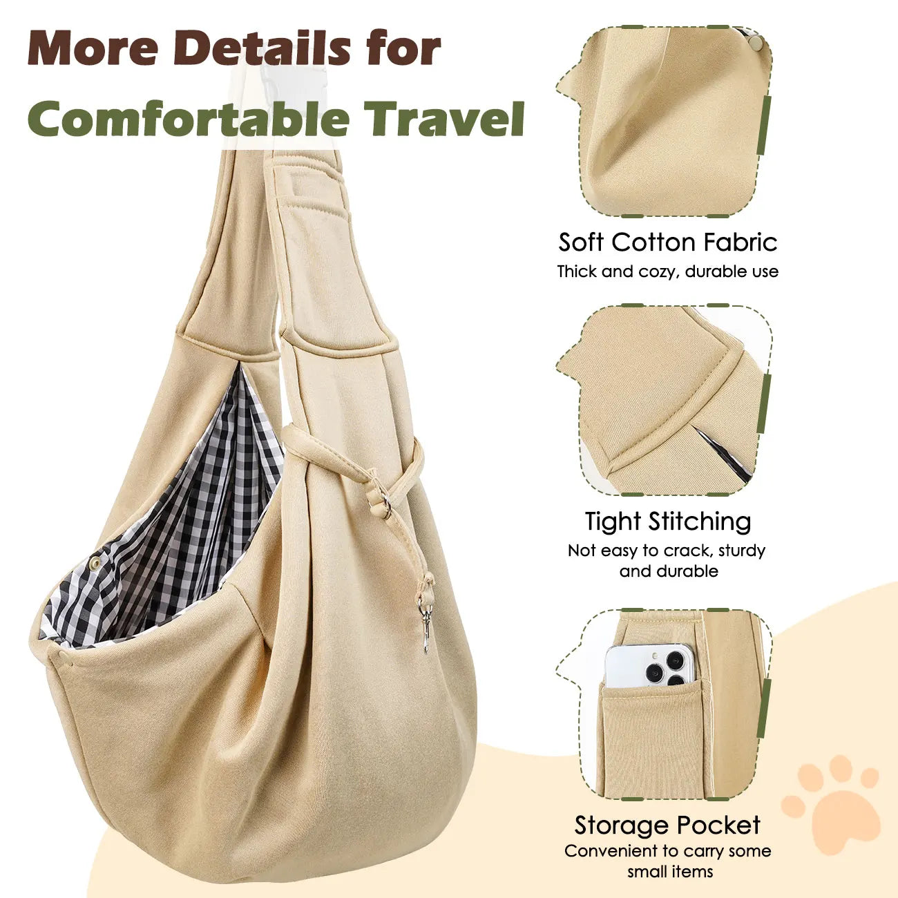 Pawaboo Small Dog Sling Carrier