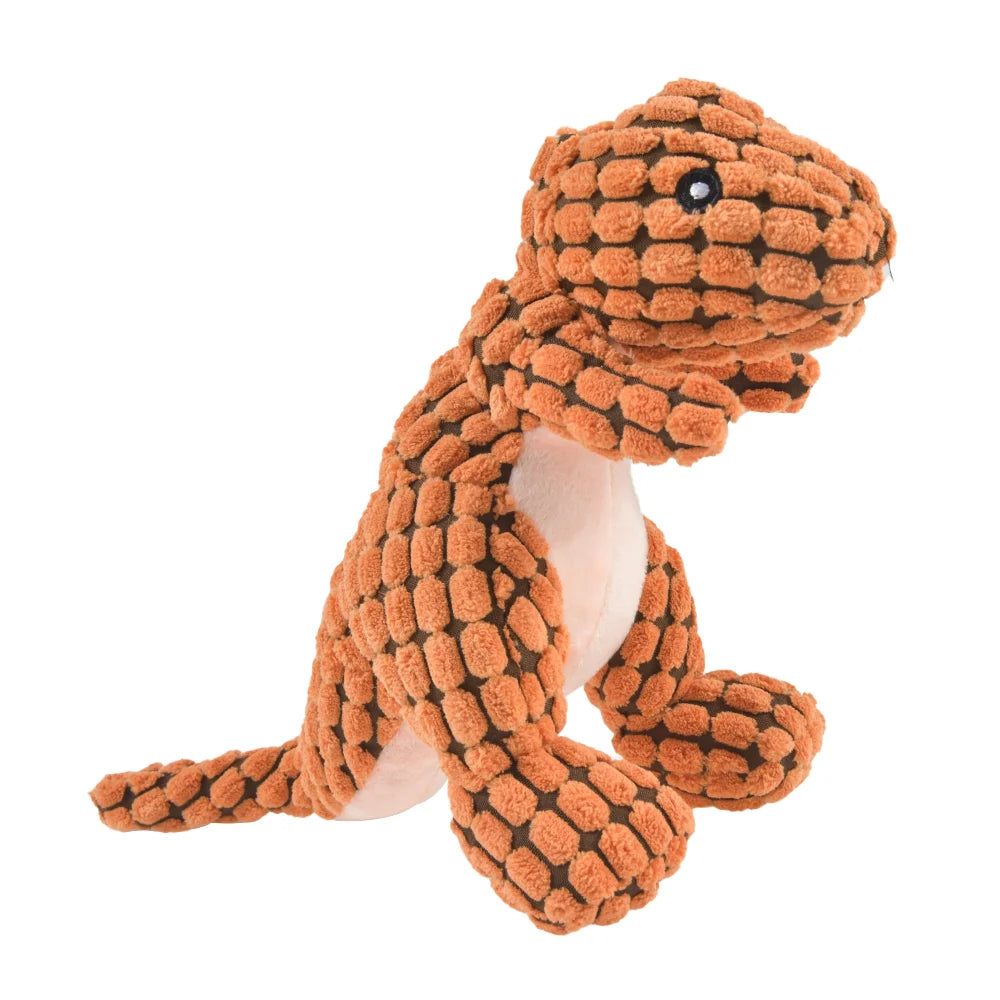 Plush Dinosaur Chew Toy for Pets