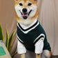 V-Neck Knit Dog Sweater