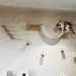 Wall-Mounted Cat Climbing Shelves with Hammock & Scratching Post